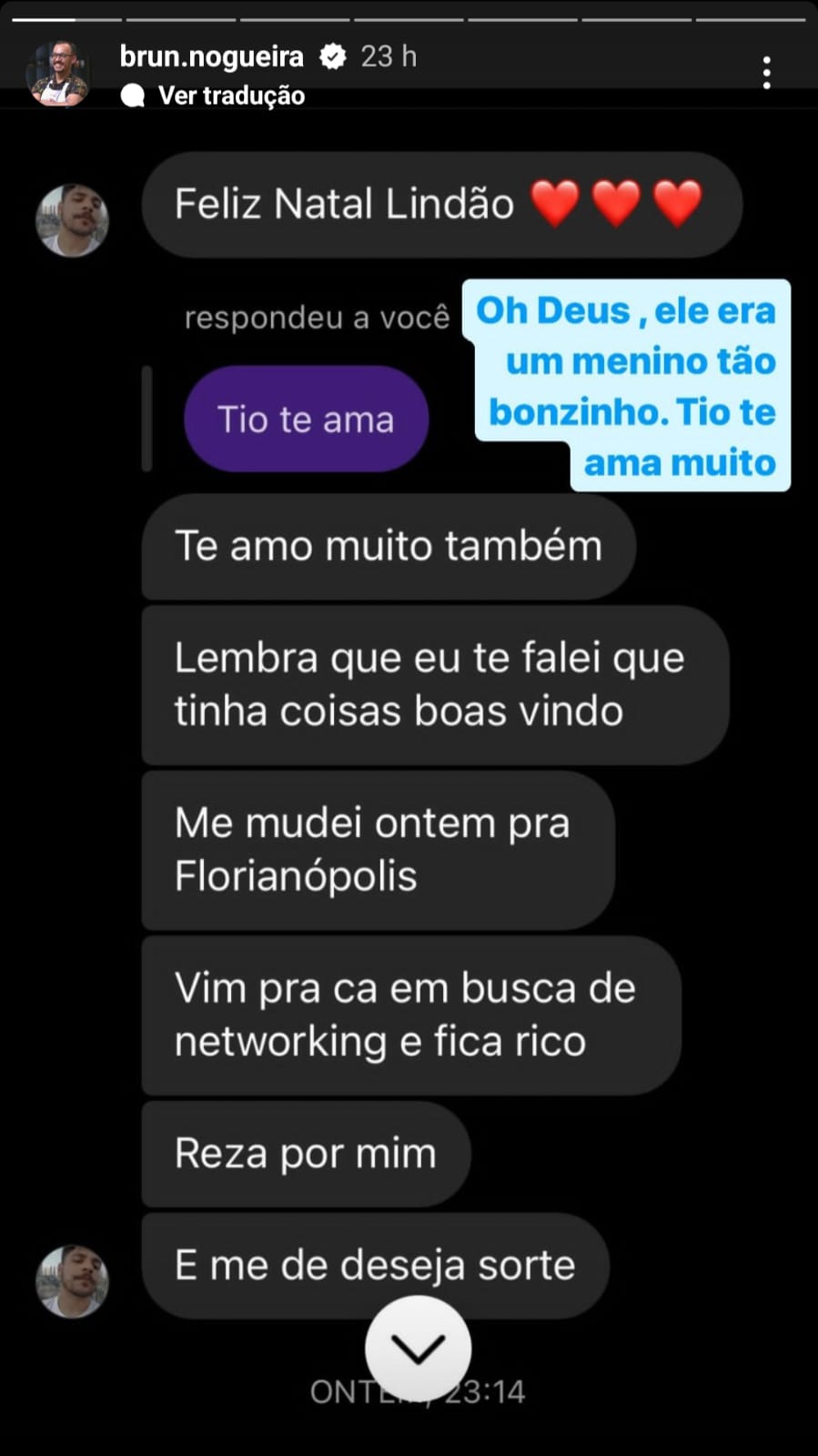 Despedida Ex Masterchef Compartilha Mensagens Trocadas O Sobrinho