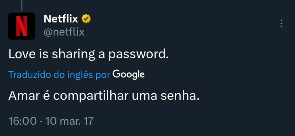 Netflix avisa brasileiros sobre compartilhamento de login