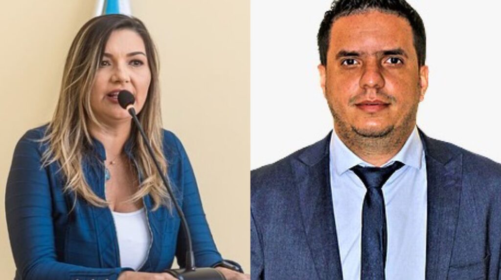 Luziane Solon é atual prefeita de Benevides e Fabiano Carvalho é o presidente da Câmara Municipal da cidade (Foto: reprodução/ redes sociais)