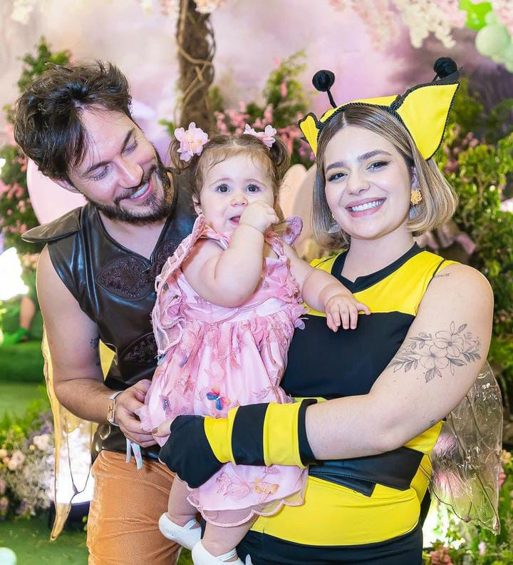 Lua, filha de Eliezer e Viih Tube, completou um ano de vida com grande festa.