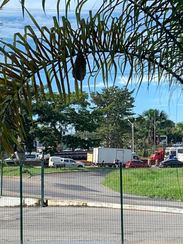 Rio Uriboca transbordou e causou congestionamento.