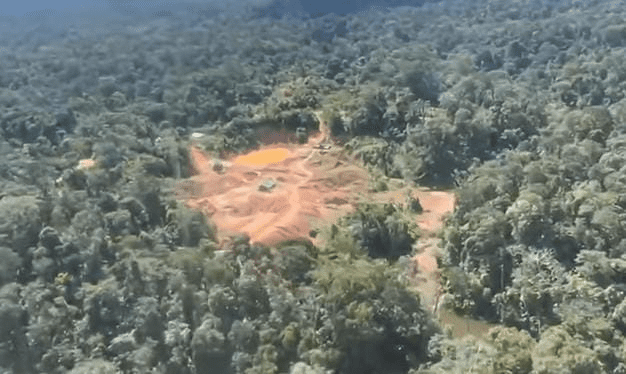 Garimpo estava no meio da floresta amazônica