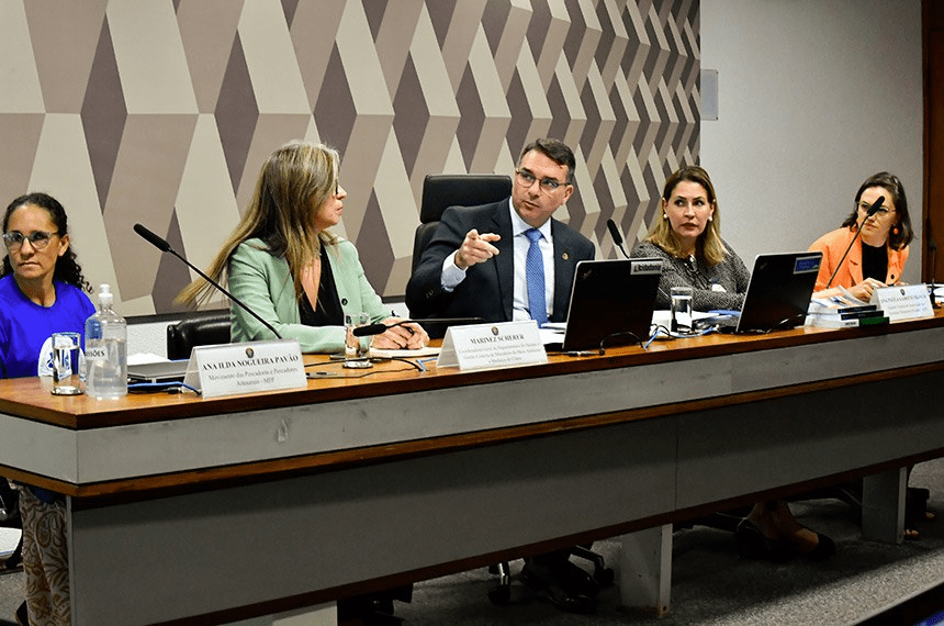 Relator da PEC, Flávio Bolsonaro disse que a proposta "melhora gestão das áreas" e contribui para a "geração de empregos". Fonte: Agência Senado. Foto: Waldemir Barreto/Agência Senado