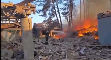 Rússia bombardeia território da Ucrânia após Otan liberar armas. Imagem reprodução vídeo publicado por @geopoliticahoje