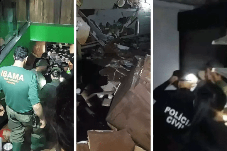 Operação da Polícia Civil e Ibama realizou vistoria em pet shop da Cobasi. Imagem reprodução: PC-RS.