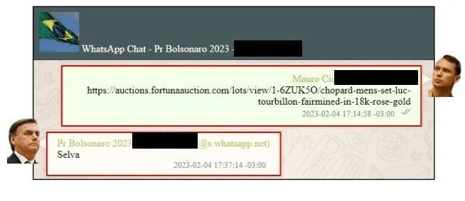 Cid enviou link de leilão de joias diretamente a Bolsonaro, que respondeu: “Selva” / PF