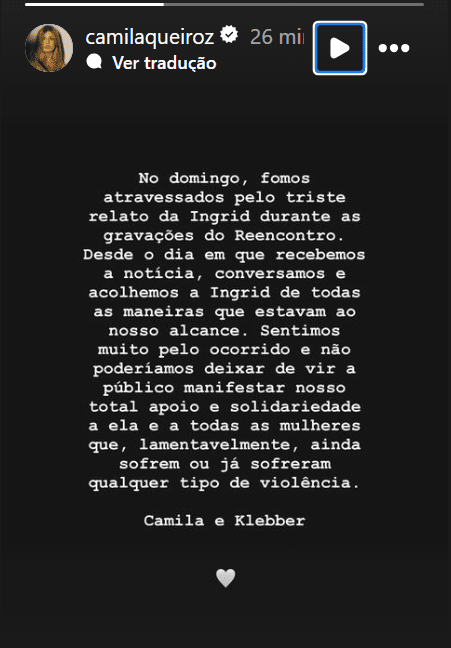 Imagem: reprodução Instagram/Camila Queiroz 