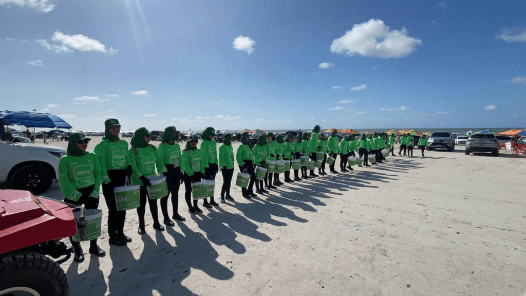 Onda Equatorial: projeto recolhe mais de uma tonelada e meia de resíduos no terceiro final de semana de julho - Foto: Ascom Equatorial Pará 