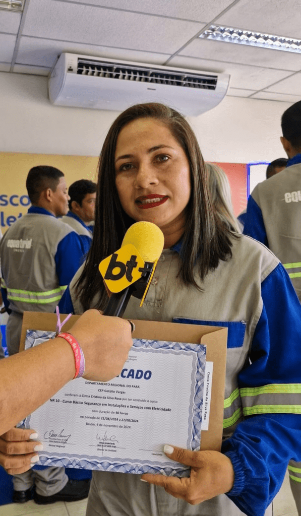  Cintia Rosa - Formanda no projeto Escola de Eletricistas da Equatorial Pará  