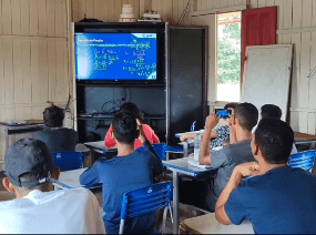 Aulas realizada por ensino a distância (Cemep) - Foto: reprodução redes sociais 